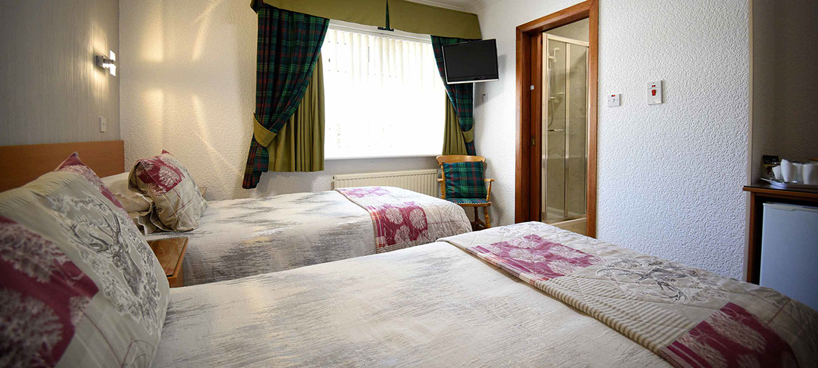 Twin Room Bed and Breakfast accommodation in Portree at Quiraing House
