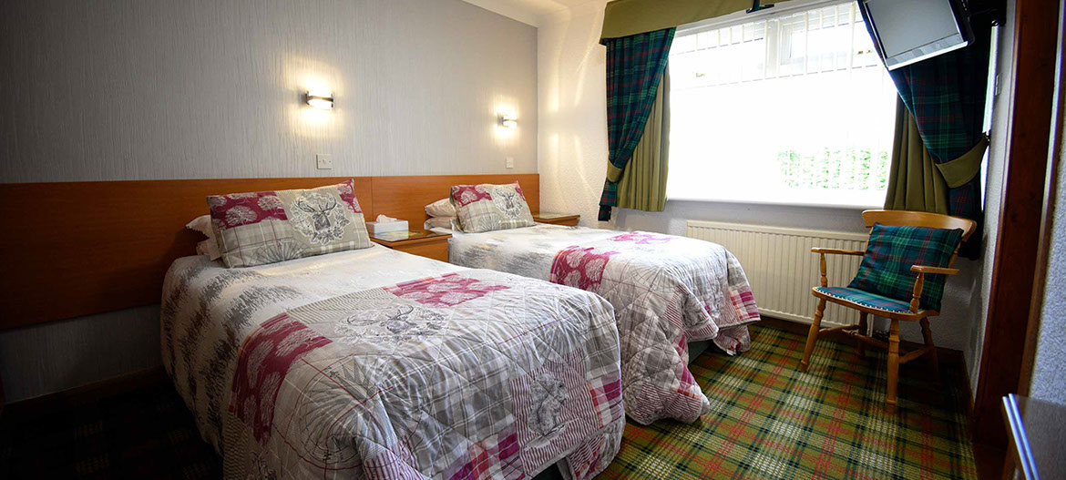 Twin Room accommodation is available at Quiraing House bed and breakfast basis