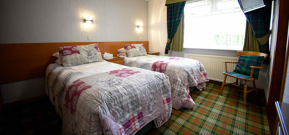 Twin Room accommodation is available at Quiraing House bed and breakfast basis